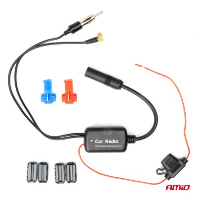 Antenne signalforstærker 12V DAB FM AMIO-04134