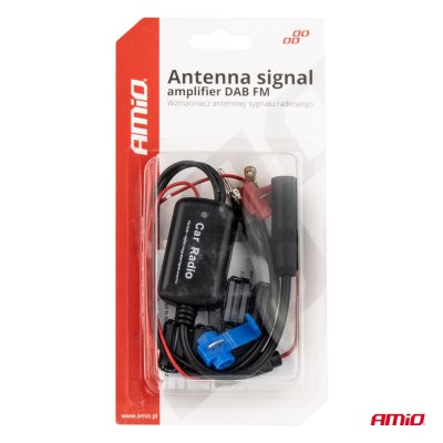 Antenne signalforstærker 12V DAB FM AMIO-04134