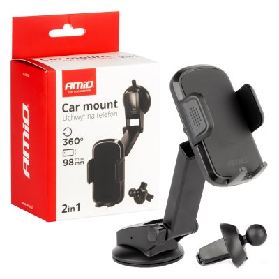 Forrude luftventil telefonholder 2i1 AMIO-04136