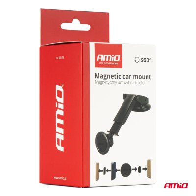 Magnetisk justerbar telefonholder til forruden AMiO-04145