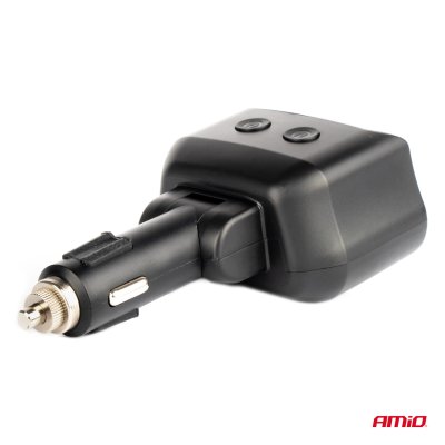 Dobbelt forlængerstik 2xUSB 1xUSB C 12/24V max 200W AMIO-04173