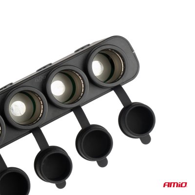 Firdobbel stikdåse PD30W QC3.0 12/24V max 216W AMIO-04175