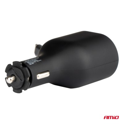 Hurtig biloplader 3.0 med 30W C sammenfoldelig kabel PD20W AMIO-04176