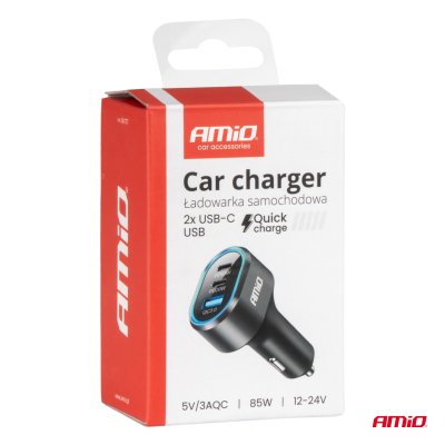 Hurtig Biloplader 3.0 PD65W PD20W AMIO-04177
