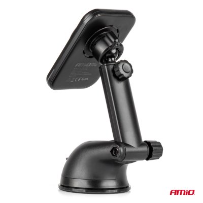 Hurtig magnetisk trådløs vindues-dashboard biloplader Qi2 15W AMIO-04181