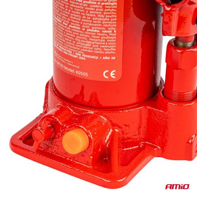 Flaske hydraulisk domkraft 5T PVC kasse AMIO-04183