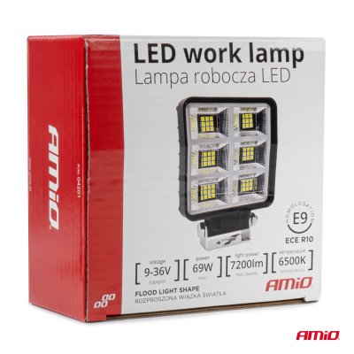 Arbejdslampe AWL60 69W 6500K 7200lm 9-36V AMIO-04201