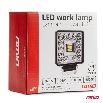 Arbejdslampe AWL61 96W 6500K 8000lm 9-36V AMIO-04202