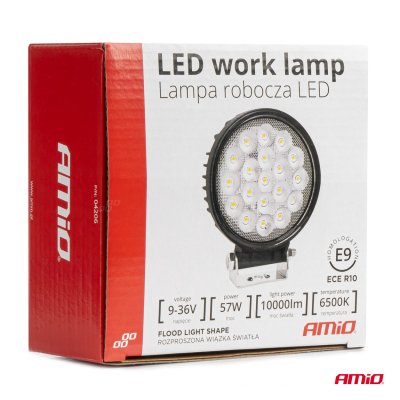 Arbejdslampe AWL65 57W 6500K 10000lm 9-36V AMIO-04206