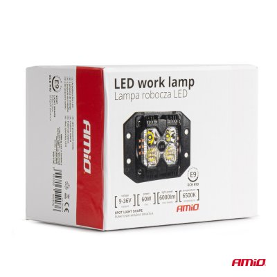 Arbejdslampe AWL66 60W 6500K 6000lm 9-36V AMIO-04207