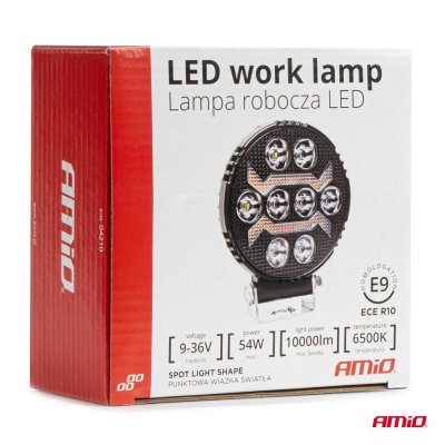 Arbejdslampe AWL69 54W 6500K 10000lm 9-36V AMIO-04210
