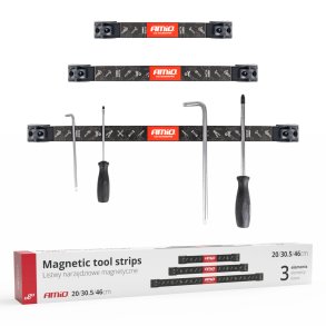 Magnetstrips værktøjsophæng sæt 1x20cm 1x30,5cm 1x46cm AMIO-04263
