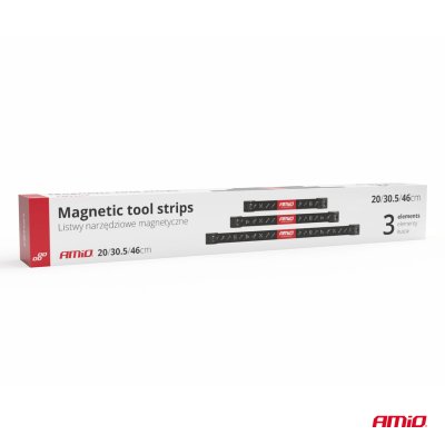 Magnetstrips værktøjsophæng sæt 1x20cm 1x30,5cm 1x46cm AMIO-04263
