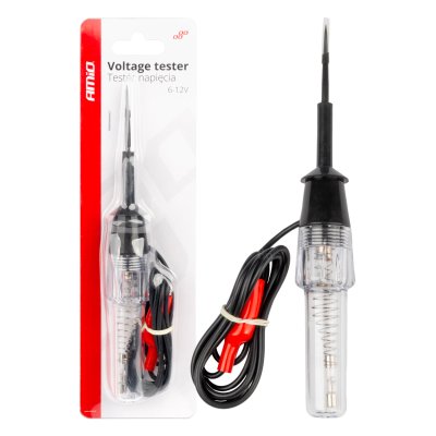 Spændingsmåler Metaltester Alligator Krog 6-12V AMIO-04272