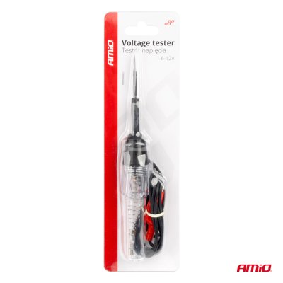 Spændingsmåler Metaltester Alligator Krog 6-12V AMIO-04272