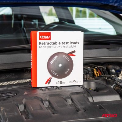 Udt retractable test lead 2x9m AMIO-04275