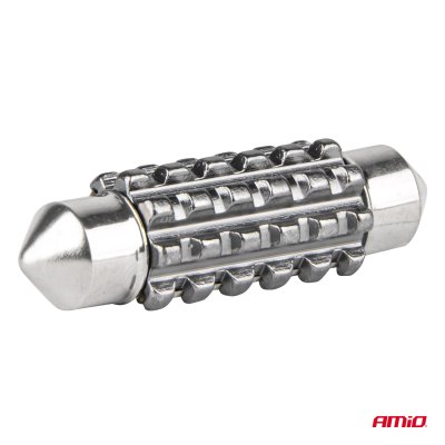 LED CANBUS pærer 12SMD Festoon C5W 2016 39mm Hvid 12/24V AMIO-04237