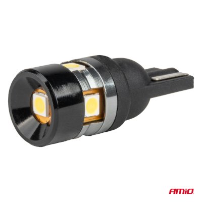 LED pærer CANBUS T10 W5W 5SMD 3030 Hvid 12V 24V AMIO-04239