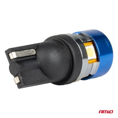 LED-pærer CANBUS T10 W5W 5SMD 3030 Hvid 12V 24V AMIO-04240