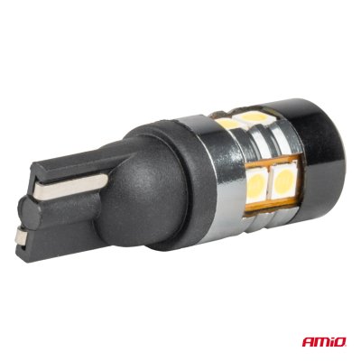 LED pærer CANBUS T10 W5W 9 SMD 3030 Hvid 12V 24V AMIO-04241