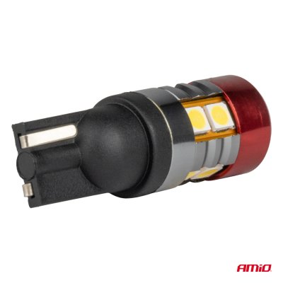 LED pærer CANBUS T10 W5W 9 SMD 3030 Hvid 12V 24V AMIO-04242