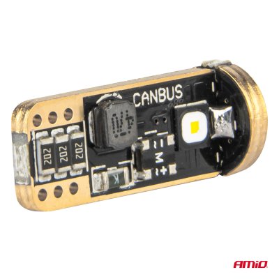 LED CANBUS pærer T10 W5W 3SMD 3838 Hvid 12V/24V AMIO-04246