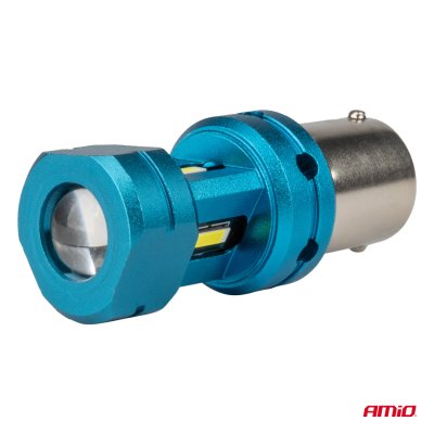 CANBUS LED-pærer 1156 BA15S P21W R10W R5W 4SMD 1860 Hvid 12V 24V AMIO-04252