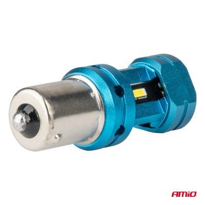 CANBUS LED-pærer 1156 BA15S P21W R10W R5W 4SMD 1860 Hvid 12V 24V AMIO-04252