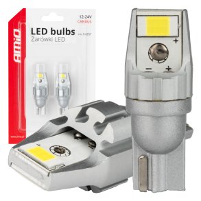 LED CANBUS T15 W16W 2SMD 3570 Hvid 12V 24V pærer AMIO-04257