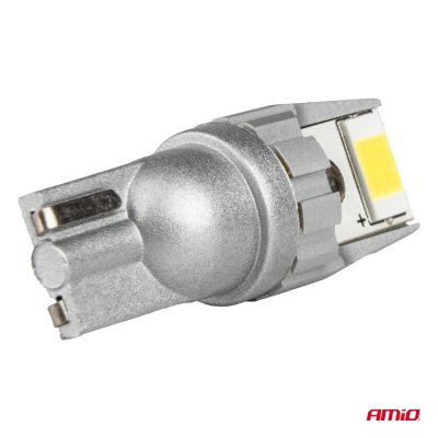 LED pærer CANBUS T10 W5W 2SMD 3570 Hvid 12V 24V AMIO-04256