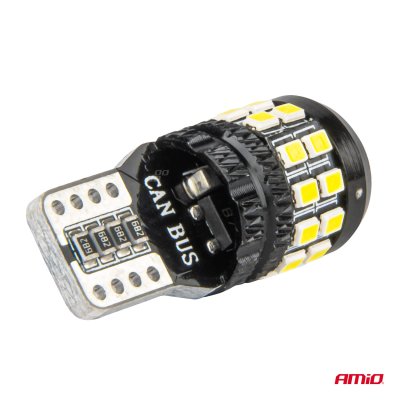 LED CANBUS pærer T10 W5W 27SMD 2016 Hvid 12V/24V AMIO-04258