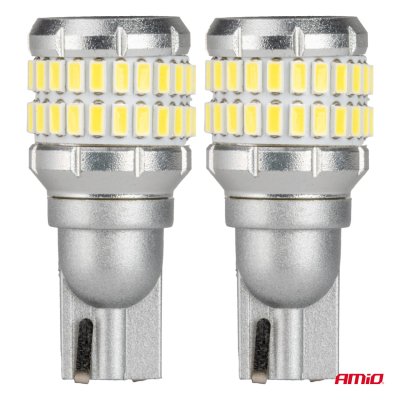 LED pærer CANBUS T15 W16W 48SMD 4SMD 3014 3030 Hvid 12V 24V AMIO-04261