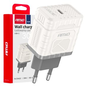 Vægoplader Quick Charge GaN PD 30W USB-C AMIO-04285