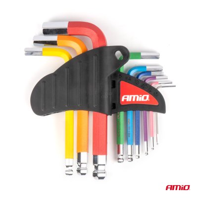 Imbus hexnøgler S2 9 stk AMIO-04298