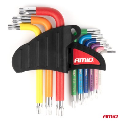 Torx nøgler S2 9 stk AMIO-04300