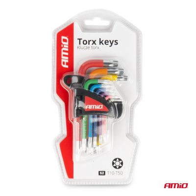 Torx nøgler S2 9 stk AMIO-04300