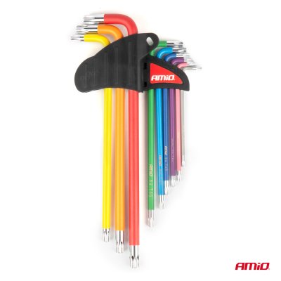Torx-nøgler S2 9stk AMIO-04301