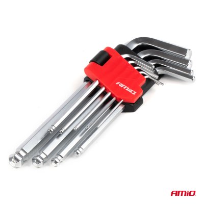 Imbus hexnøgler CRV 9pcs AMIO-04302