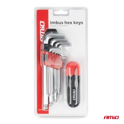 Imbus hexnøgler CRV 9pcs AMIO-04302