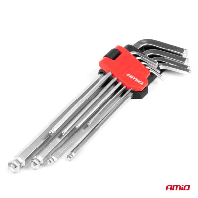 Imbus hex nøgler CRV 9stk AMIO-04303