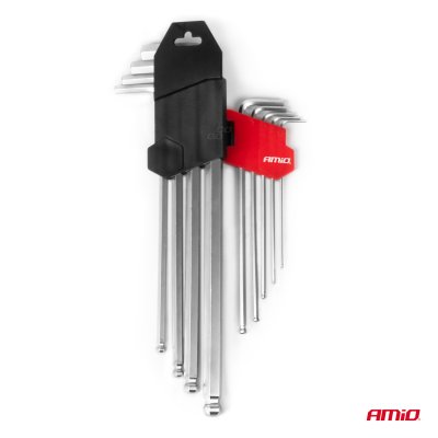 Imbus hex nøgler CRV 9stk AMIO-04303