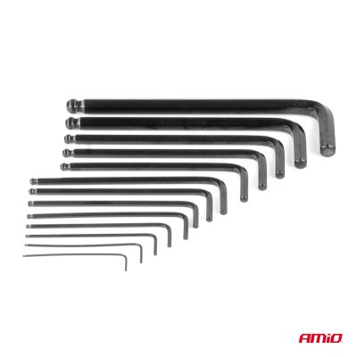 Imbus hex nøgler CRV sort 13 stk AMIO-04304