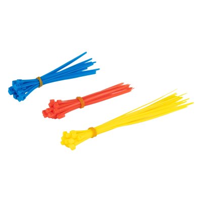 Multifarvet plastkabelbindere sæt af 60 stk. AMIO-04313