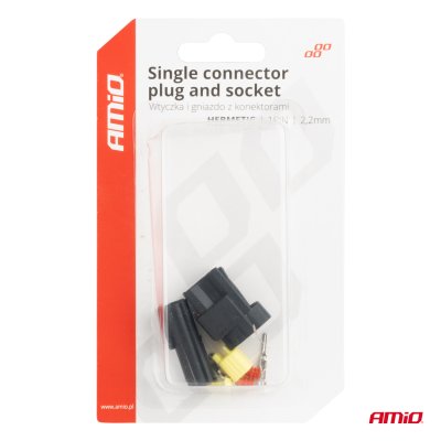 Stikprop- og stikdåsesæt 1 PIN 2,2 mm AMIO-04345