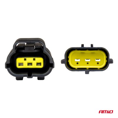 Stik- og sokkel-sæt 3 PIN 2.2mm AMIO-04347