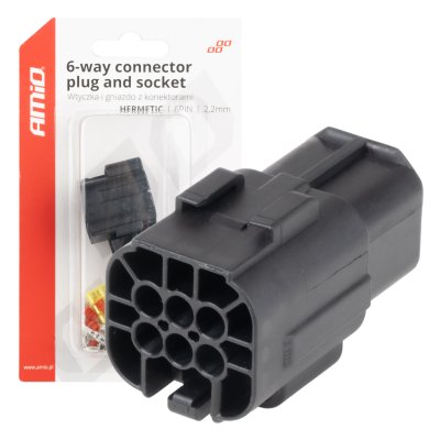 Stikprop og stik sæt 6 PIN 2.2mm AMIO-04349