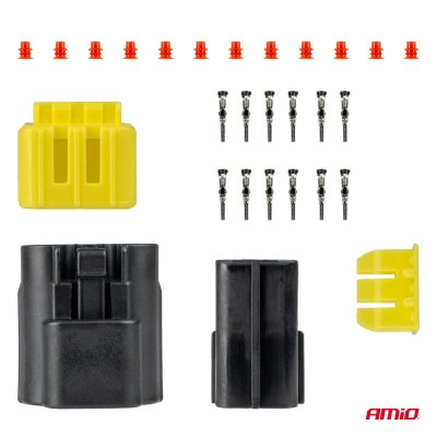 Stikprop og stik sæt 6 PIN 2.2mm AMIO-04349