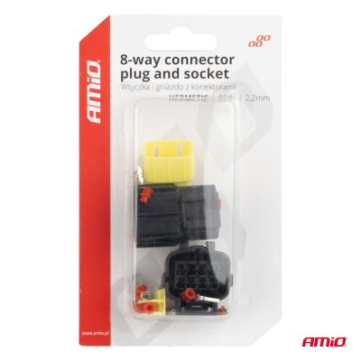 Stikprop og stikdåse sæt 8 PIN 2.2mm AMIO-04350