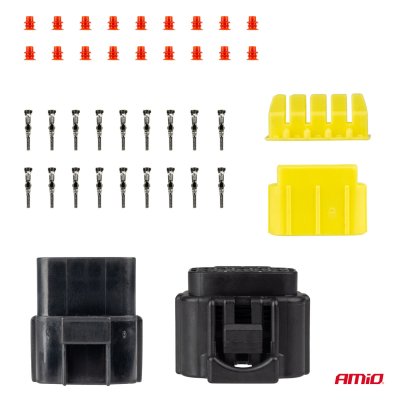 Connector stik og sokkel sæt 10 PIN 2.2mm AMIO-04351