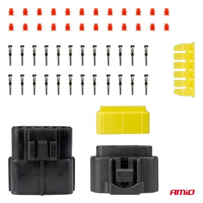 Stik og socket sæt 12 PIN 2.2mm AMIO-04352